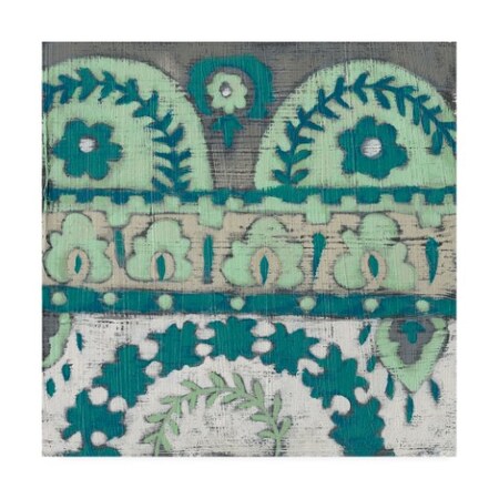 Trademark Fine Art Chariklia Zarris 'Teal Tapestry Iv' Canvas Art, 18x18 WAG12990-C1818GG
